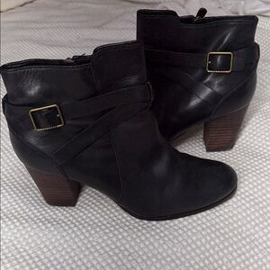 Black Leather Cole Haan Ankle Boots - 10.5